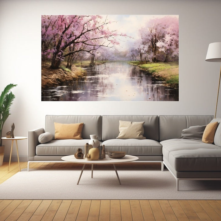 Tableau Peinture Cerisier Japonais