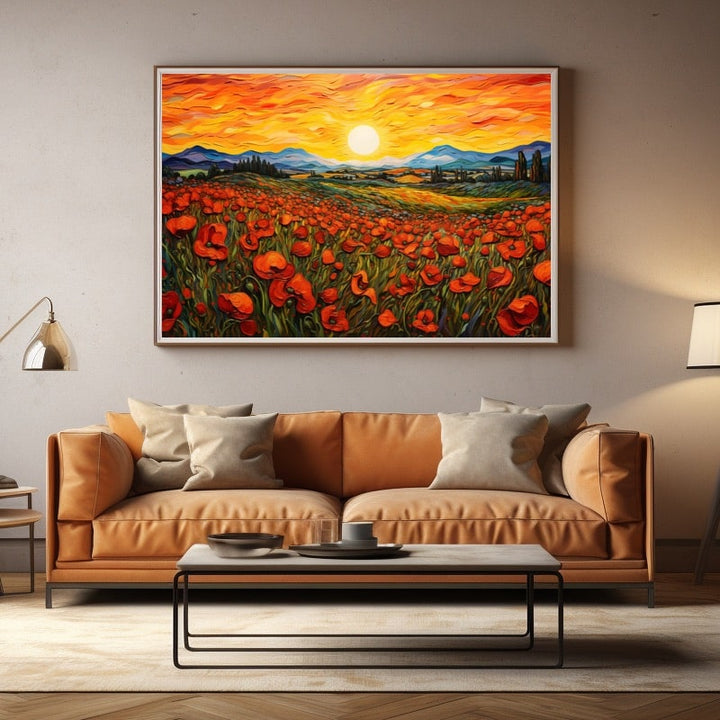 Tableau Peinture Coquelicot Moderne