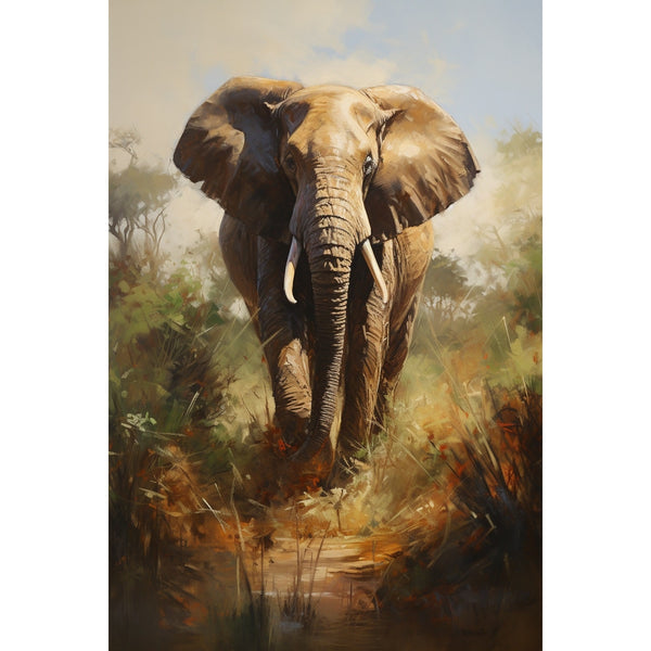 Tableau Éléphant Peinture, art mural décoration nature