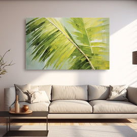 Tableau Duo de Palmes Lumineuses, art mural décoration nature