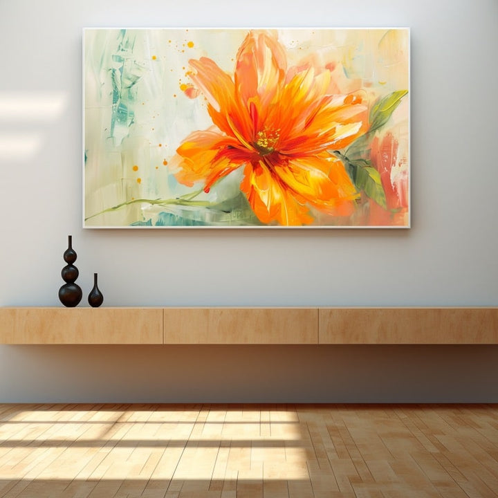 Tableau Peinture Fleur Contemporain