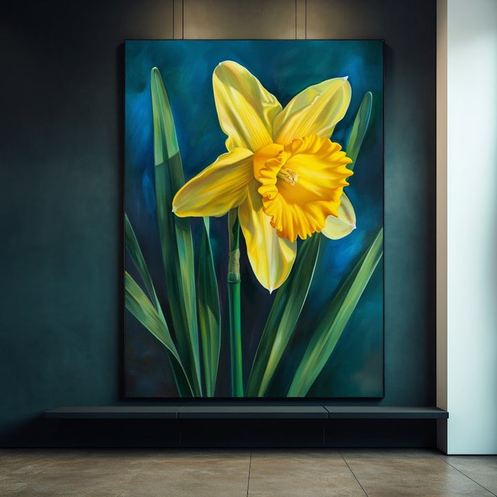 Tableau Peinture Fleur Jaune