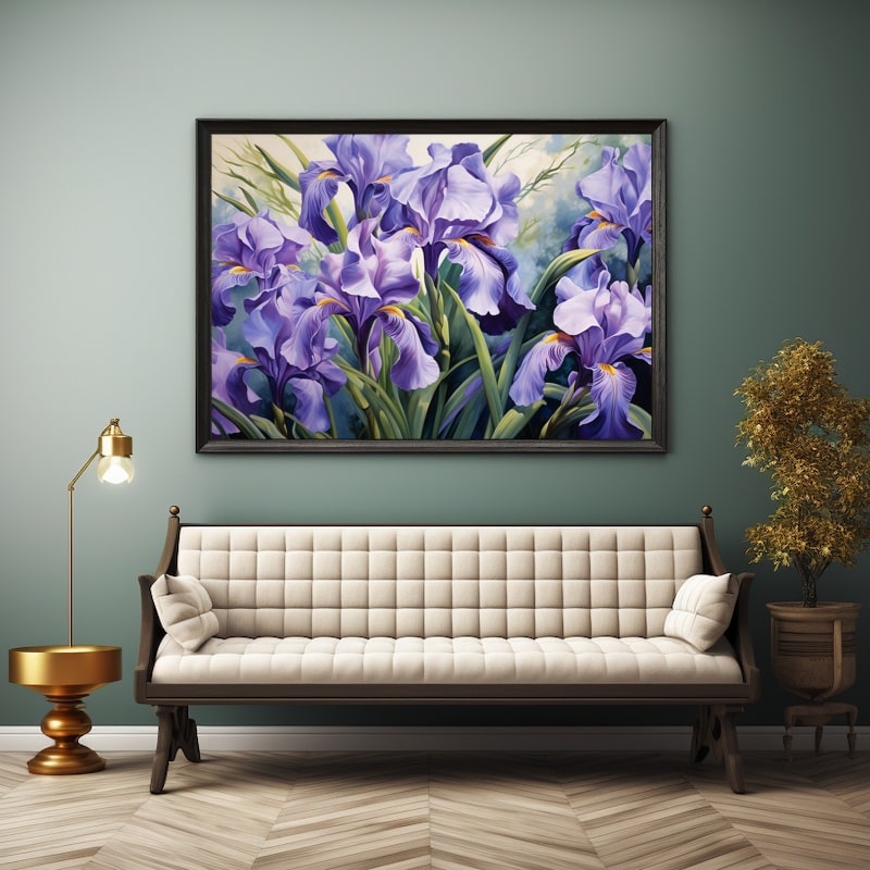 Tableau Peinture Fleurs Iris