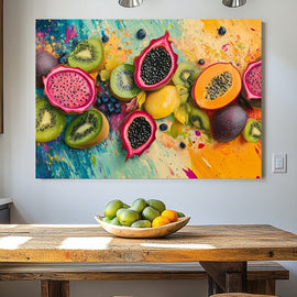 Tableau Peinture Fruits, art mural décoration nature