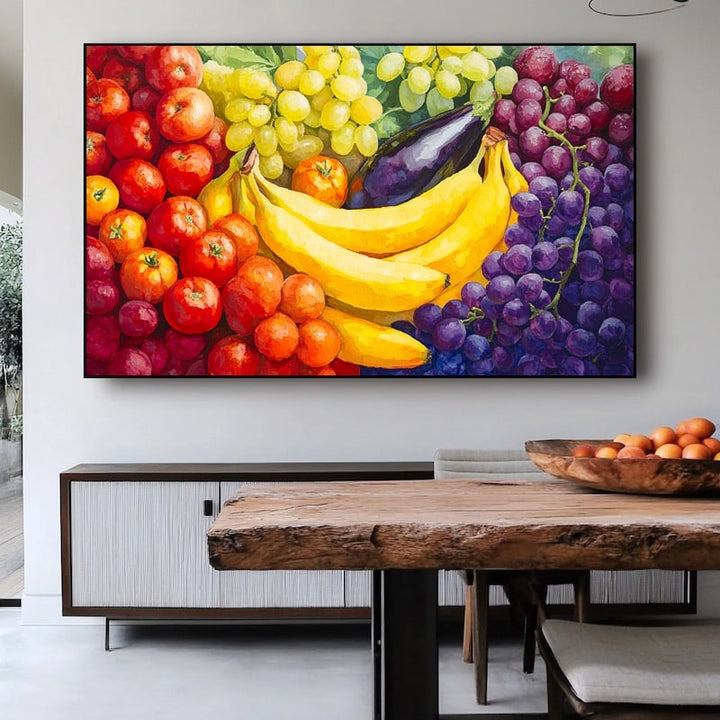 Tableau Explosion de Couleurs du Verger, art mural décoration nature