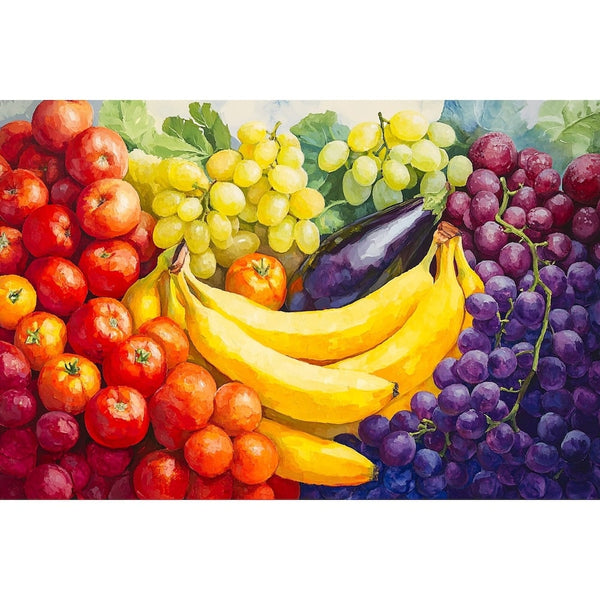 Tableau Explosion de Couleurs du Verger, art mural décoration nature