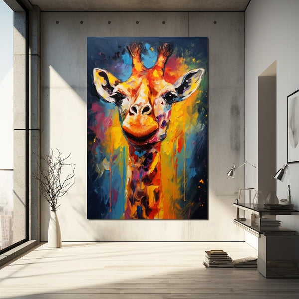 Tableau Girafe Coloré