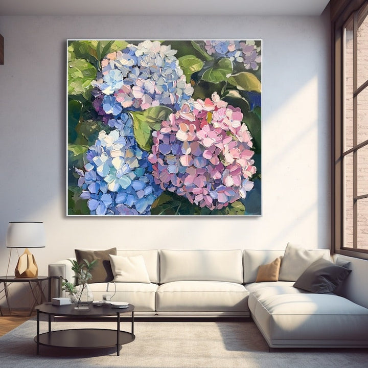 Tableau Peinture Hortensia