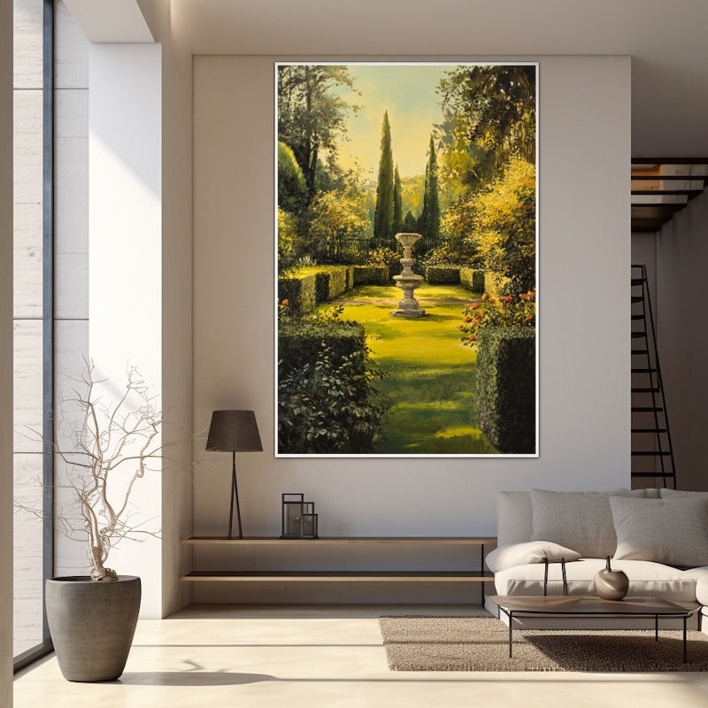 Tableau Peinture Jardin