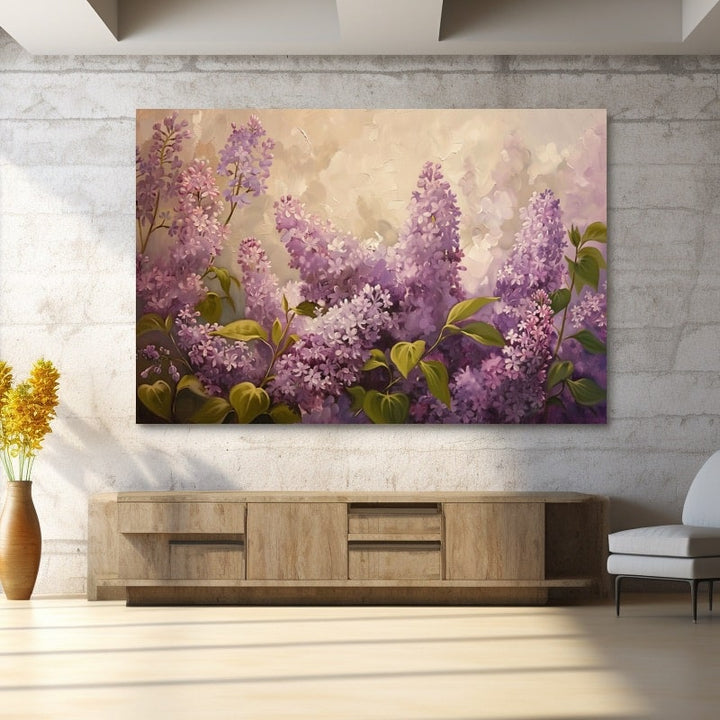 Tableau Peinture Lilas
