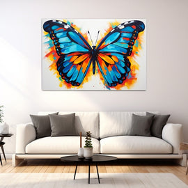 Tableau Peinture Moderne Papillon, art mural décoration nature