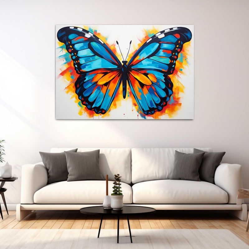 Tableau Peinture Moderne Papillon