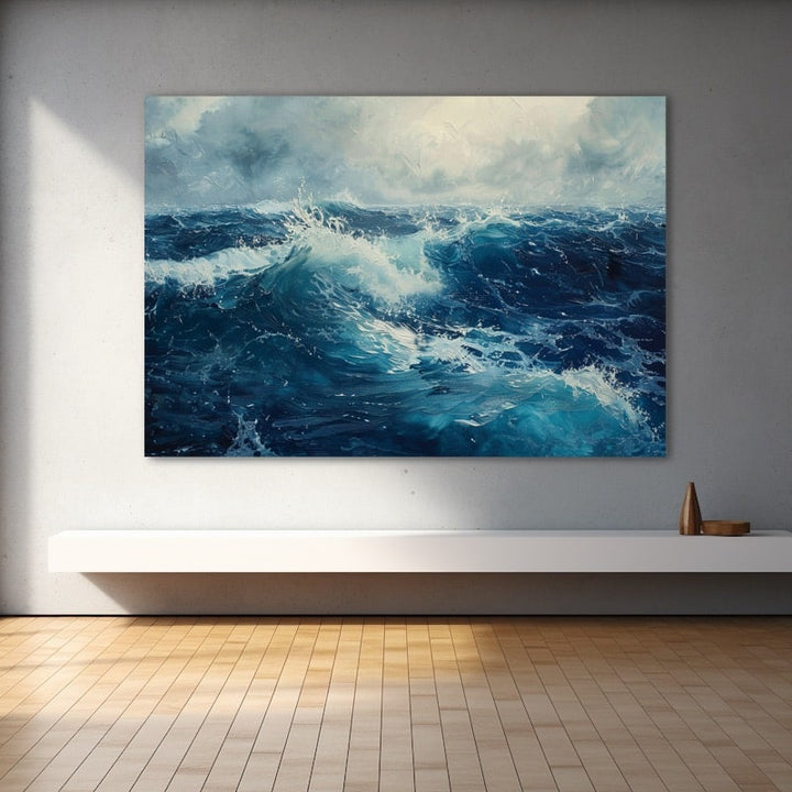 Tableau Peinture Océan, art mural décoration nature