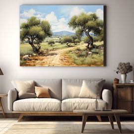 Tableau Peinture Oliviers