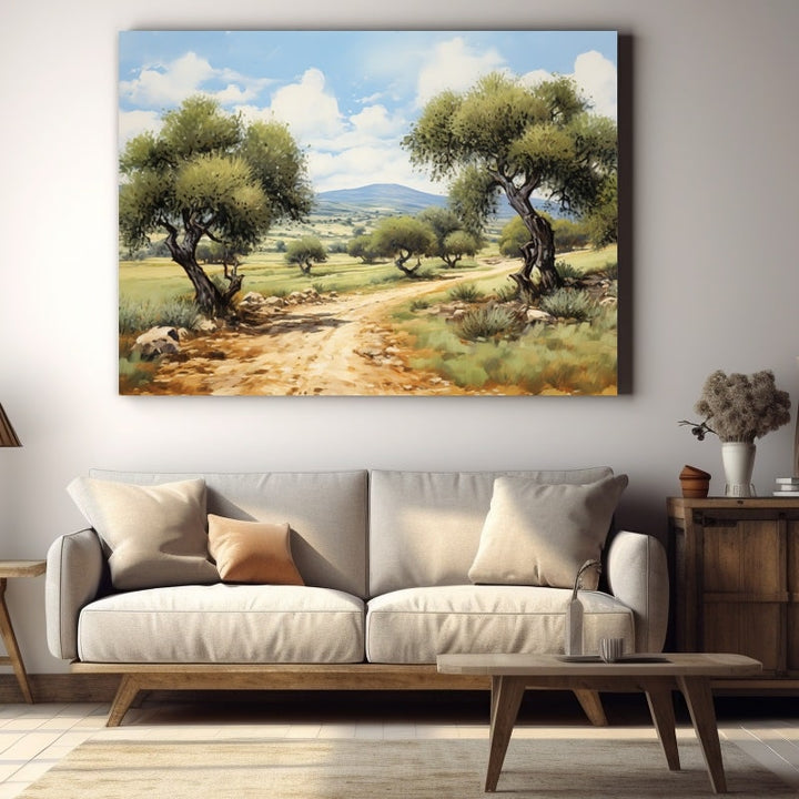 Tableau Peinture Oliviers