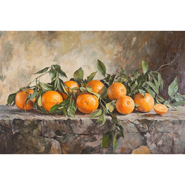Tableau Peinture Orange, art mural décoration nature