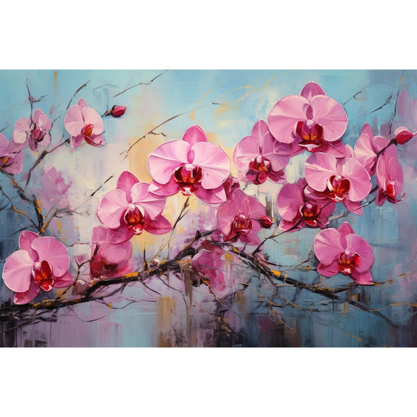 Tableau Peinture Orchidée En Acrylique