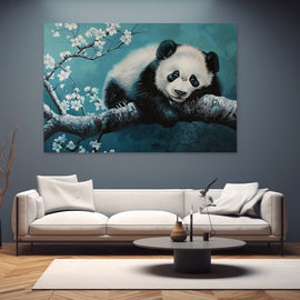 Tableau Peinture Panda, art mural décoration nature
