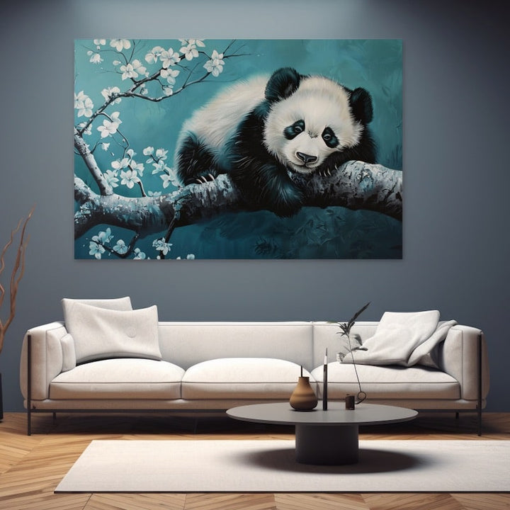 Tableau Peinture Panda, art mural décoration nature