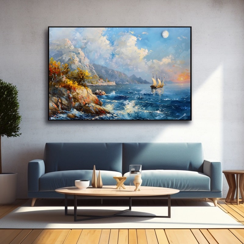 Tableau Peinture Paysage Marin