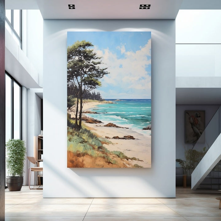 Tableau Peinture Paysage Mer, art mural décoration nature