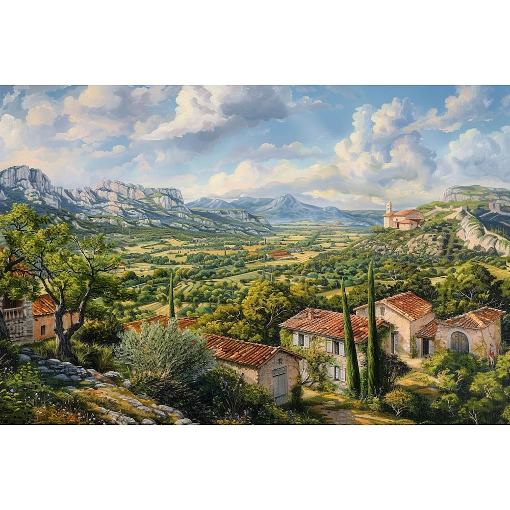 Tableau Peinture Paysage Provence