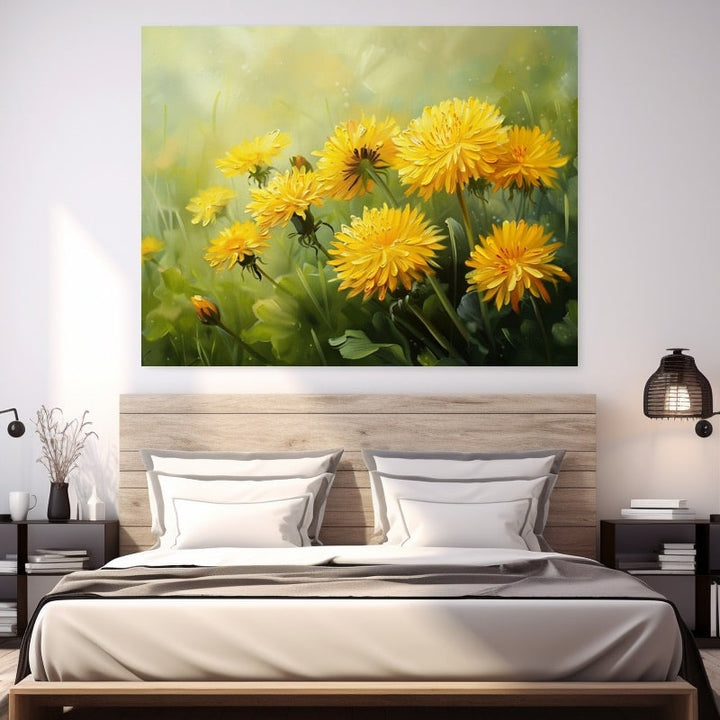 Tableau Peinture Pissenlit