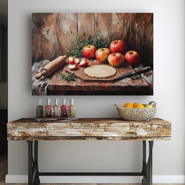 Tableau Peinture Pomme, art mural décoration nature