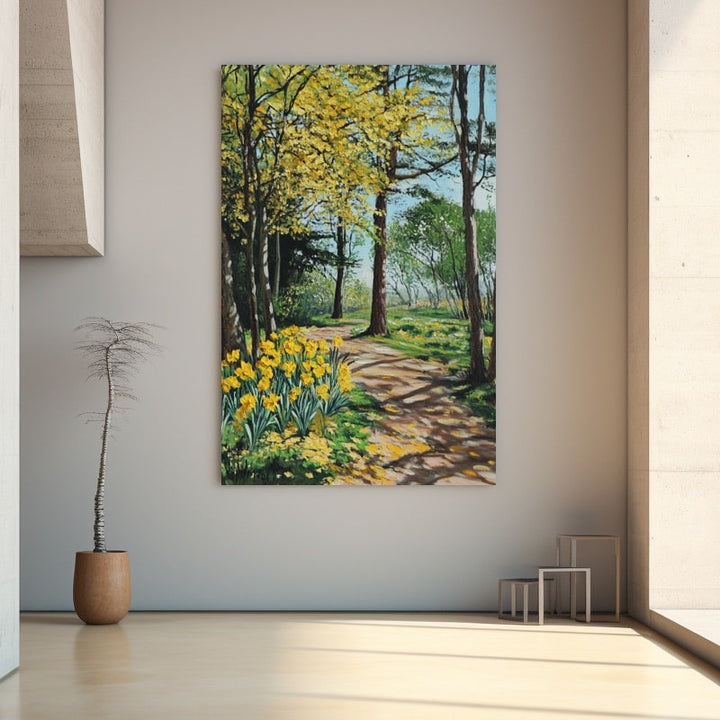Tableau Peinture Printemps, art mural décoration nature