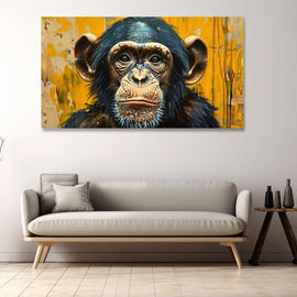 Tableau Peinture Singe, art mural décoration nature