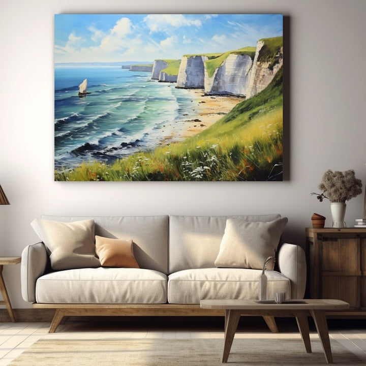 Tableau Peinture sur la Mer, art mural décoration nature