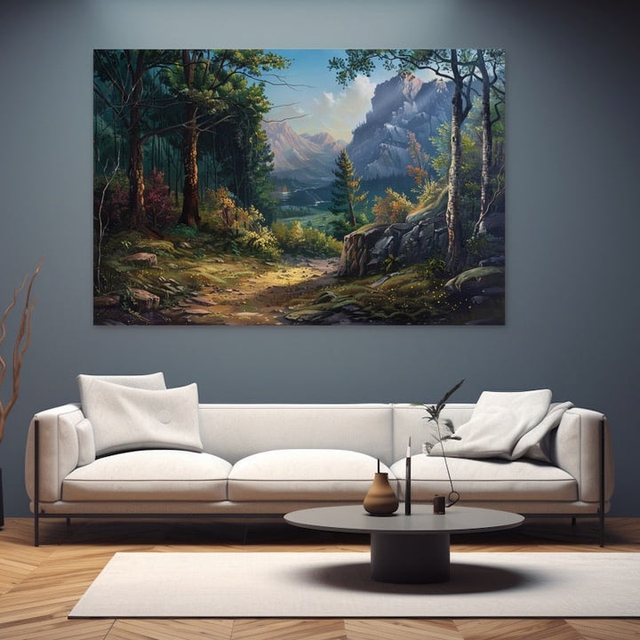 Tableau Peinture sur Toile Paysage, art mural décoration nature