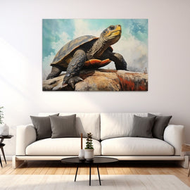 Tableau Peinture Tortue, art mural décoration nature