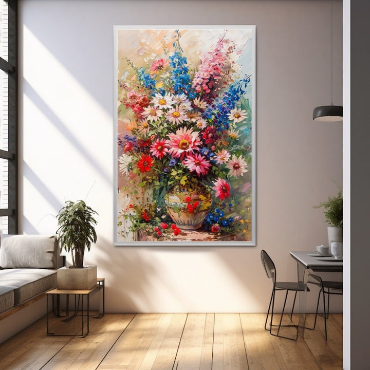 Tableau Peinture Vase De Fleurs