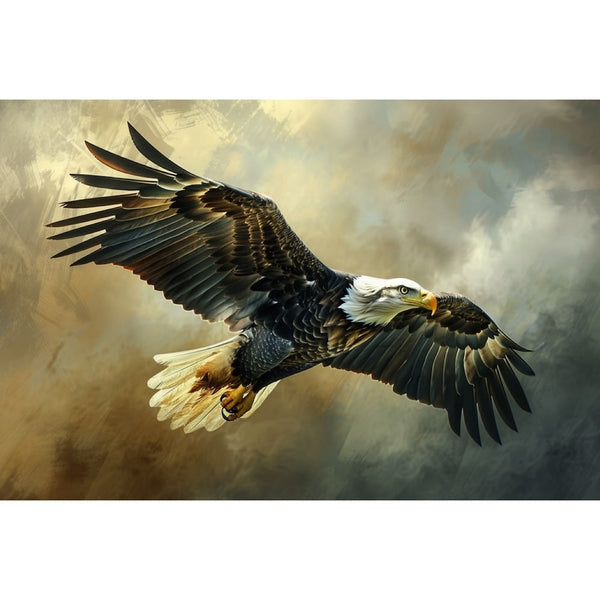 Tableau Peinture Aigle, art mural décoration nature, vue 2