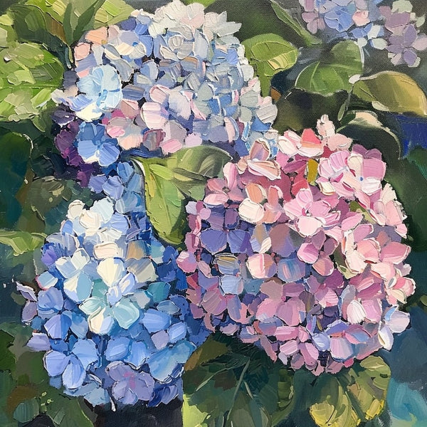 Tableau Peinture d'Hortensia