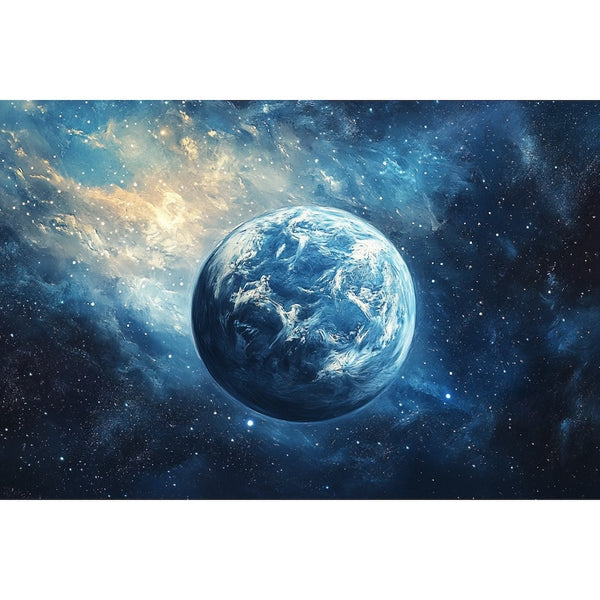 Tableau Peinture Planète, art mural décoration nature