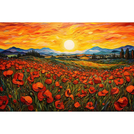 Tableau Peinture de Coquelicot Moderne