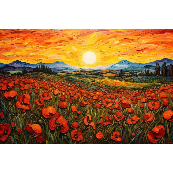 Tableau Peinture de Coquelicot Moderne