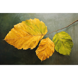 Tableau Peinture Feuille, art mural décoration nature