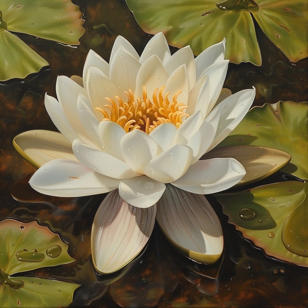 Tableau Peinture de Fleur De Lotus