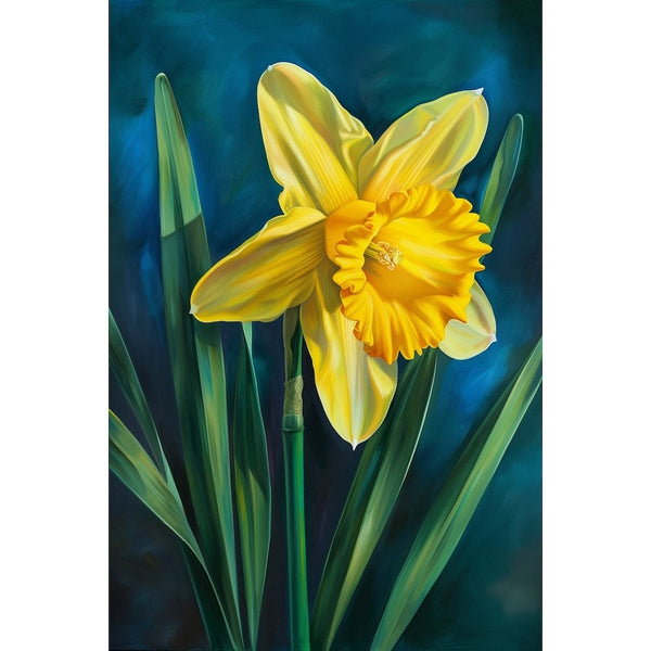 Tableau Peinture de Fleur Jaune