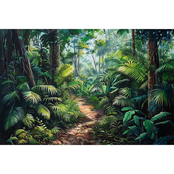 Tableau Peinture Forêt Tropicale, art mural décoration nature