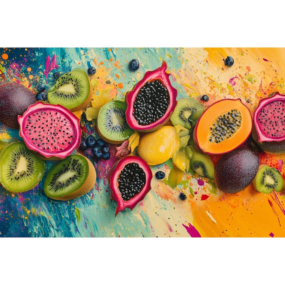 Tableau Peinture Fruits, art mural décoration nature