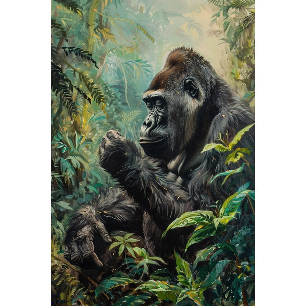 Tableau Peinture Gorille, art mural décoration nature