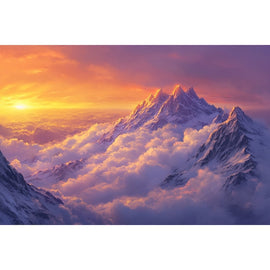 Tableau Peinture Nuage, art mural décoration nature