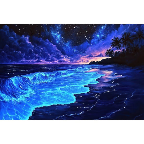 Tableau Peinture Nuit, art mural décoration nature