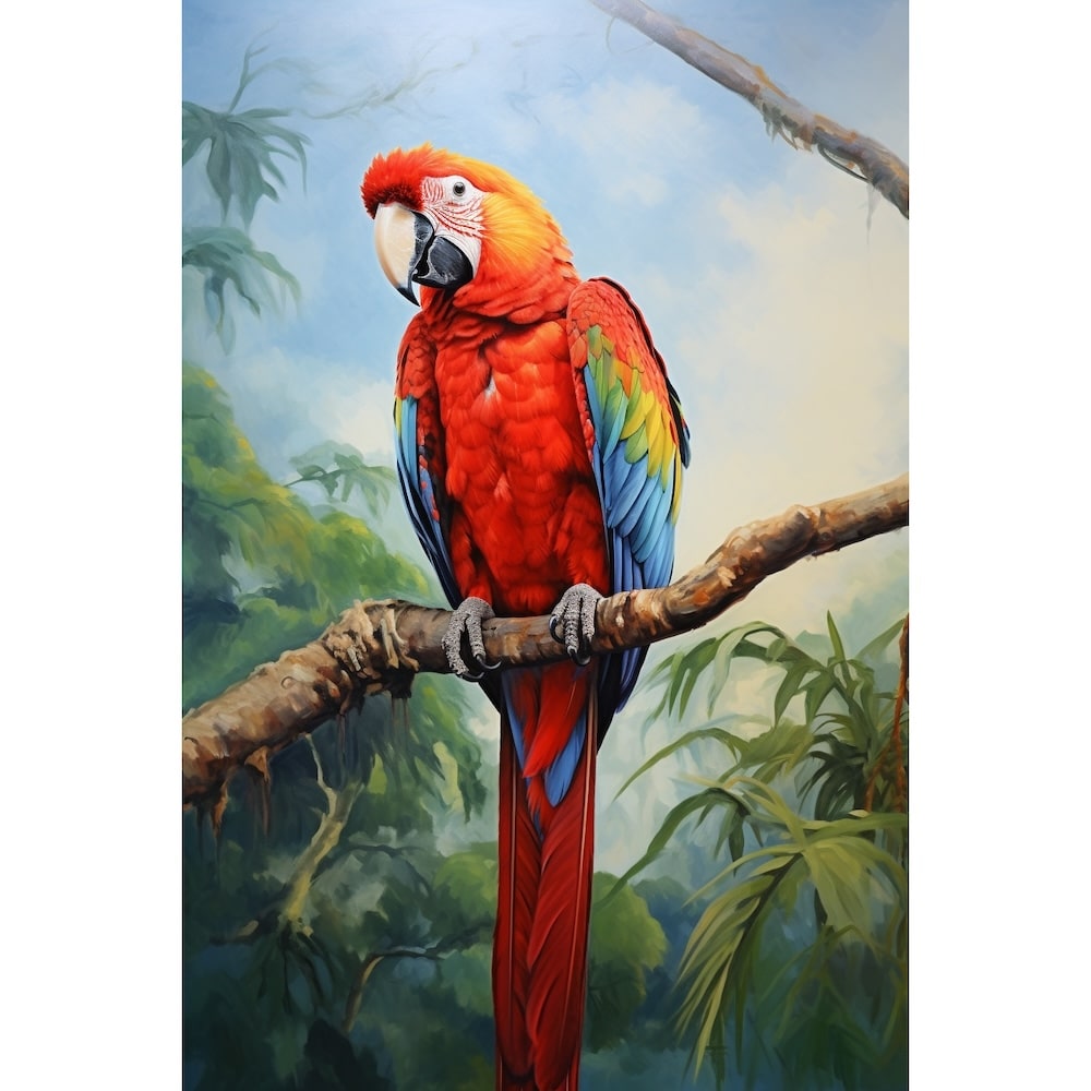 Tableau Peinture de Perroquet