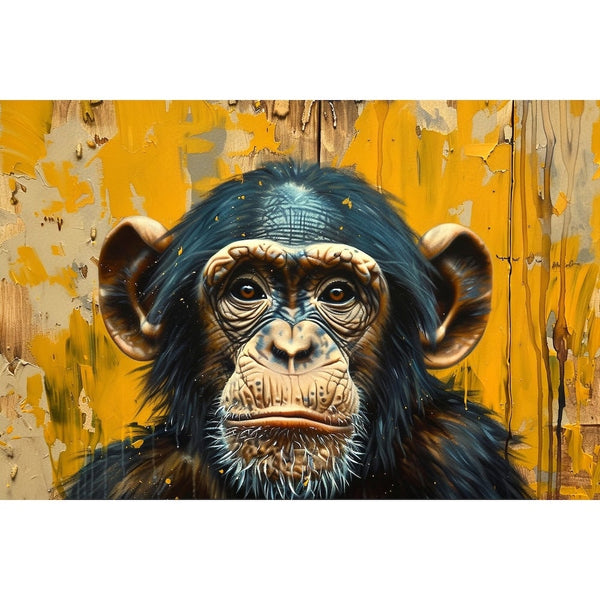 Tableau Peinture Singe, art mural décoration nature