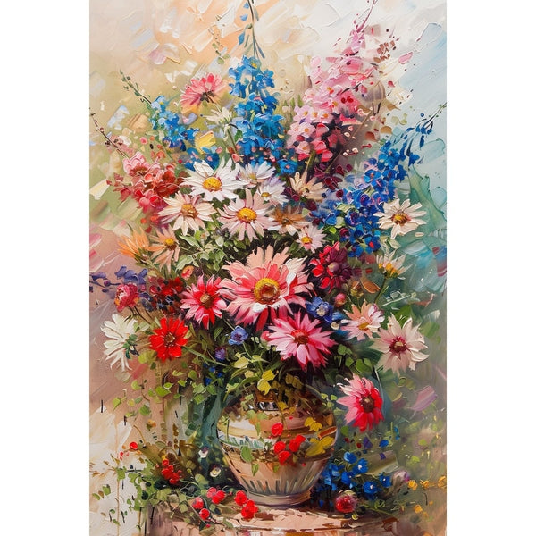 Tableau Peinture de Vase De Fleurs